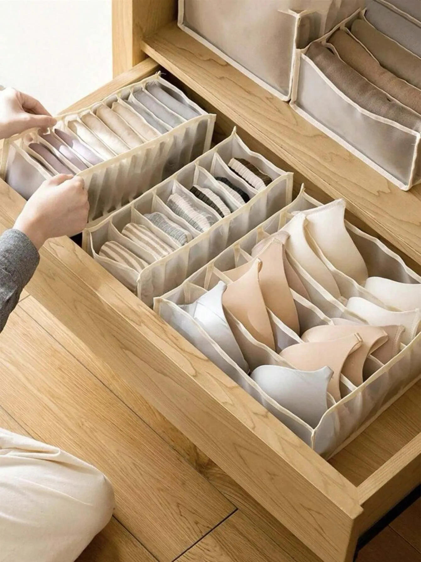 1 Underwear Compartment Organizer Socks Underwear Storage Box Drawer Storage Organizer Bag