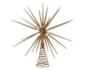 16" Starburst Tree Topper- Foldable Champagne and Gold MTX68315