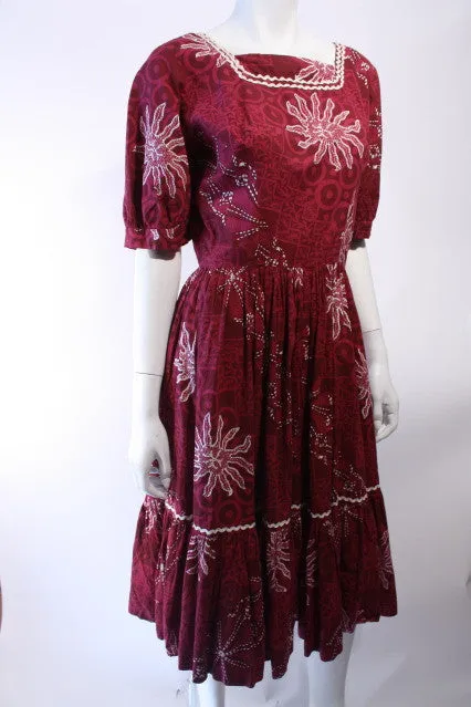 1960s Batik Sundress