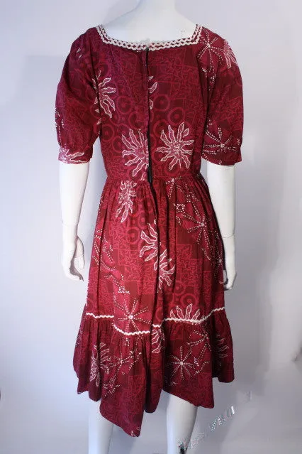 1960s Batik Sundress