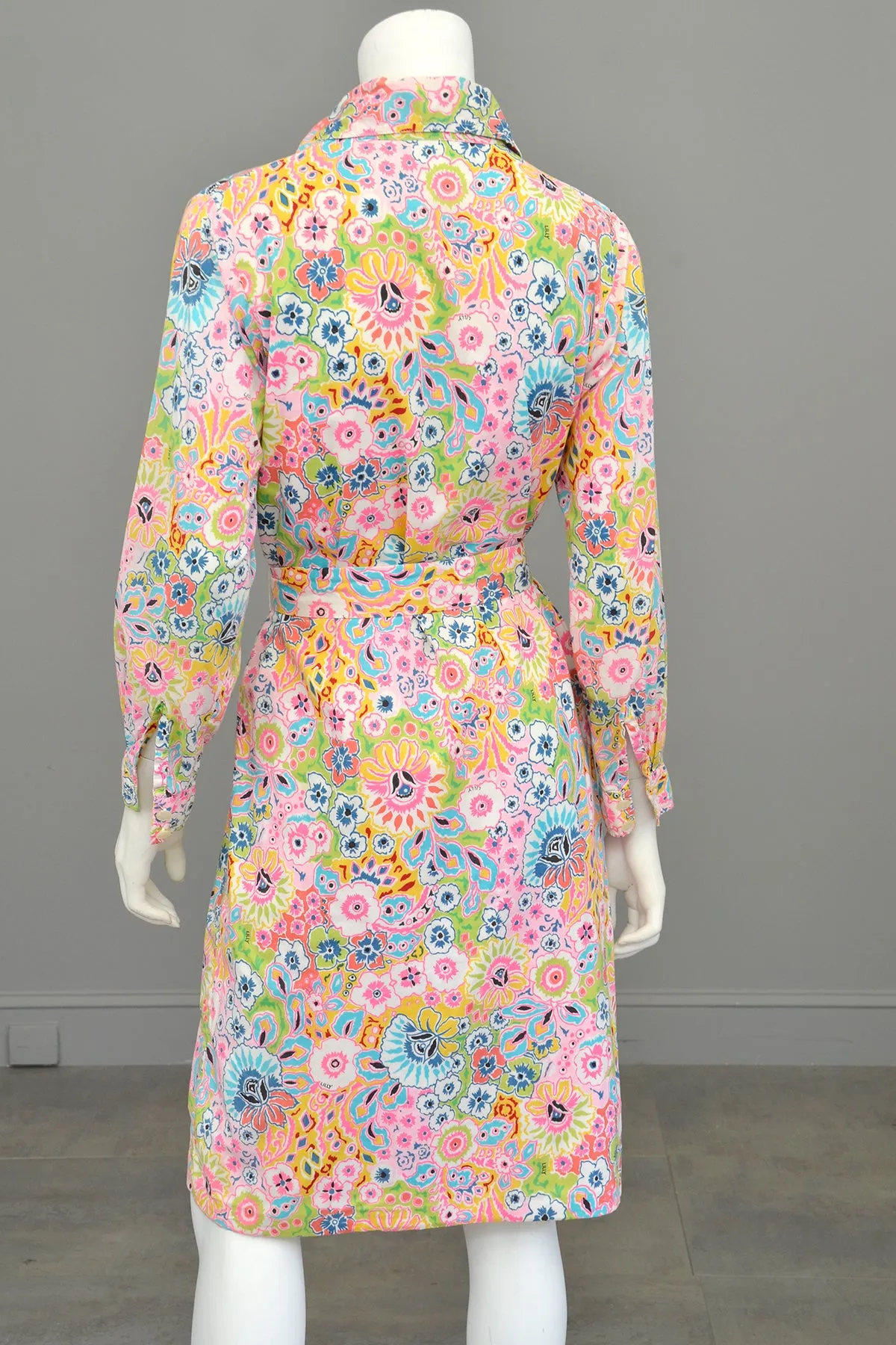 1960s Vintage Lilly Pulitzer Floral Print Button Down Dress | The Lilly Dress