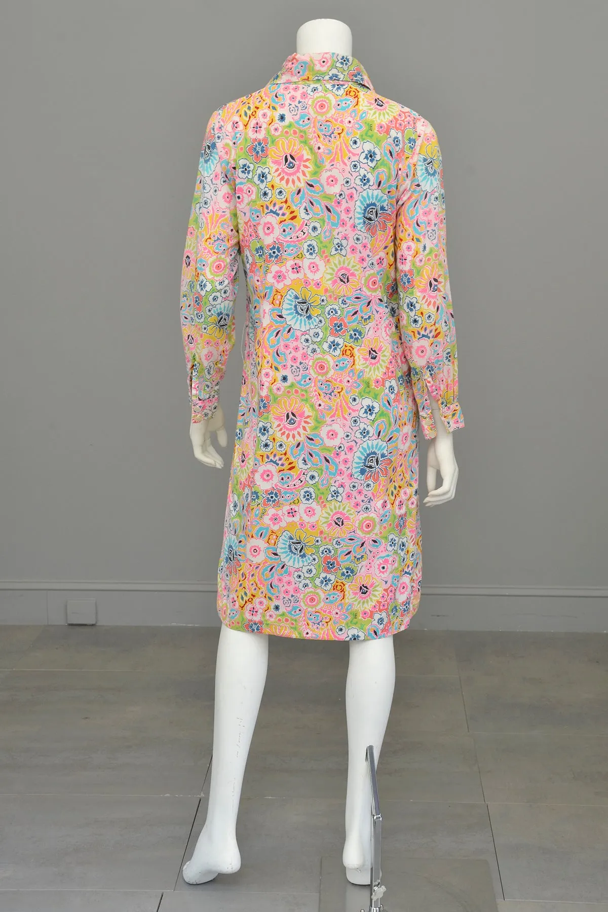 1960s Vintage Lilly Pulitzer Floral Print Button Down Dress | The Lilly Dress