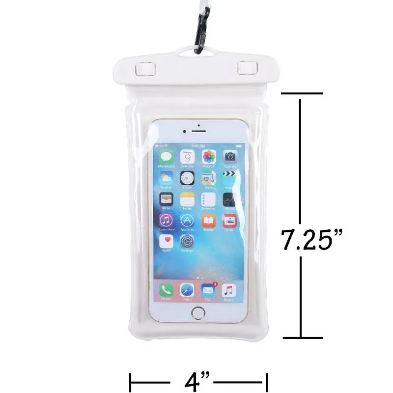 2 pcs Waterproof Cell Phone Pouch Universal Fit - Clear Cellphone Underwater Protector for Beach Pool Swimming