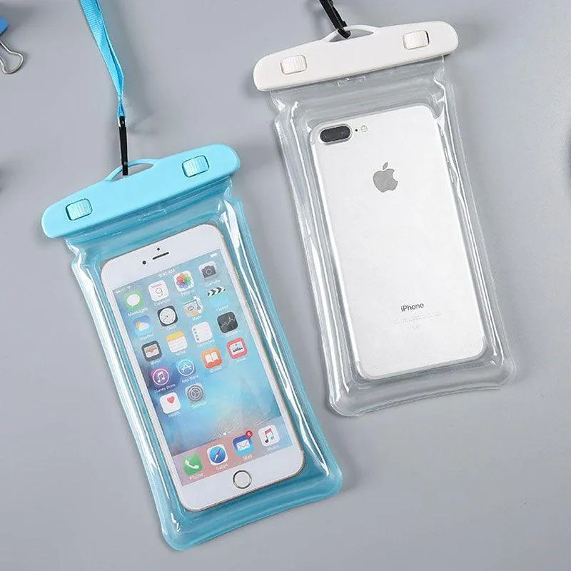 2 pcs Waterproof Cell Phone Pouch Universal Fit - Clear Cellphone Underwater Protector for Beach Pool Swimming