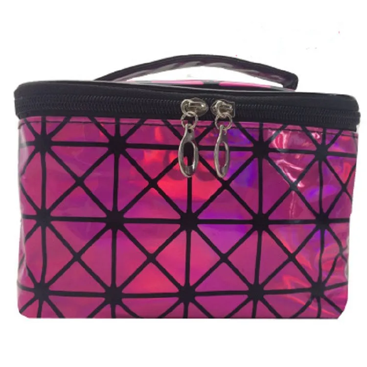 3D Laser PU Folding Cosmetic Bag