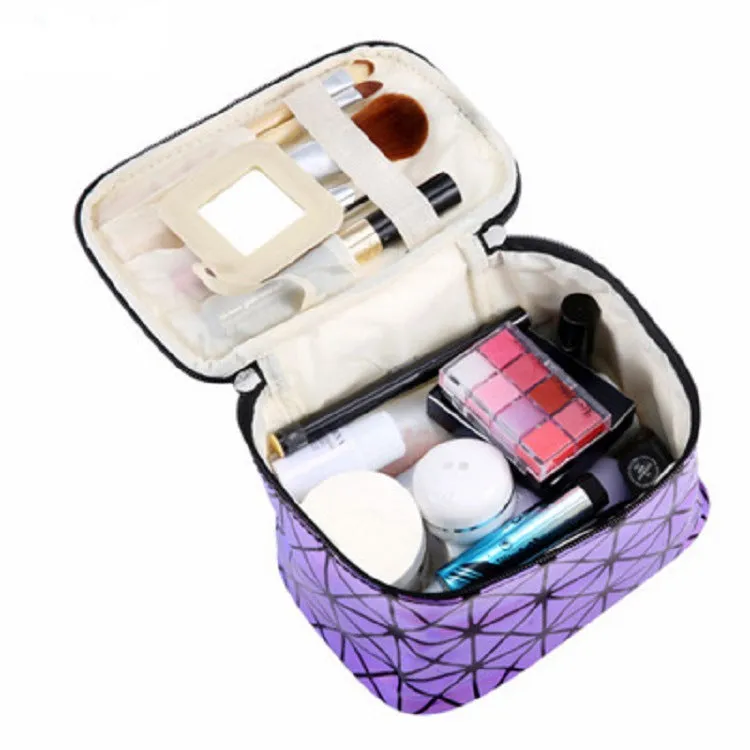 3D Laser PU Folding Cosmetic Bag