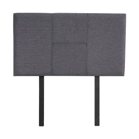 Adjustable Grey Linen Single Bed Headboard - Modern Elegance