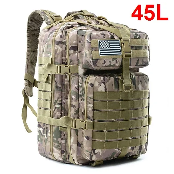 AdventurePro™ Tactical Backpack - 30/45L Man Tactical Backpacks HkingTraveling Bags Survival Outdoor 3P Assault Pack EDC Molle Pack For Trekking Hunting Bag