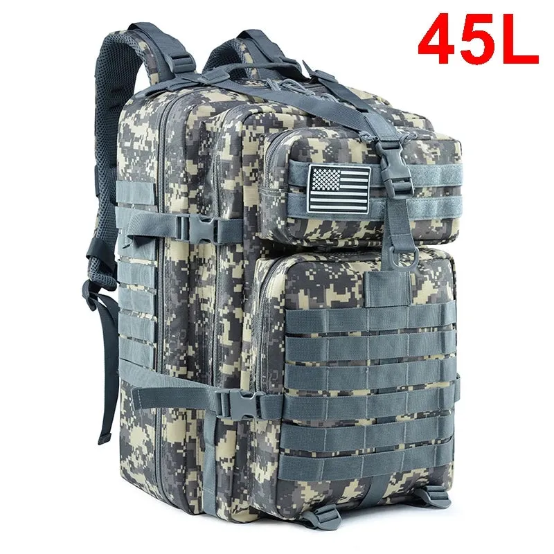 AdventurePro™ Tactical Backpack - 30/45L Man Tactical Backpacks HkingTraveling Bags Survival Outdoor 3P Assault Pack EDC Molle Pack For Trekking Hunting Bag