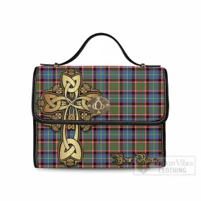 Aikenhead Tartan Waterproof Canvas Bag Golden Thistle Celtic Cross Style