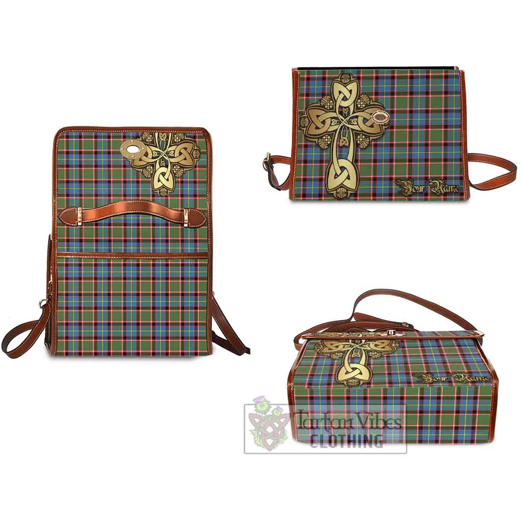 Aikenhead Tartan Waterproof Canvas Bag Golden Thistle Celtic Cross Style