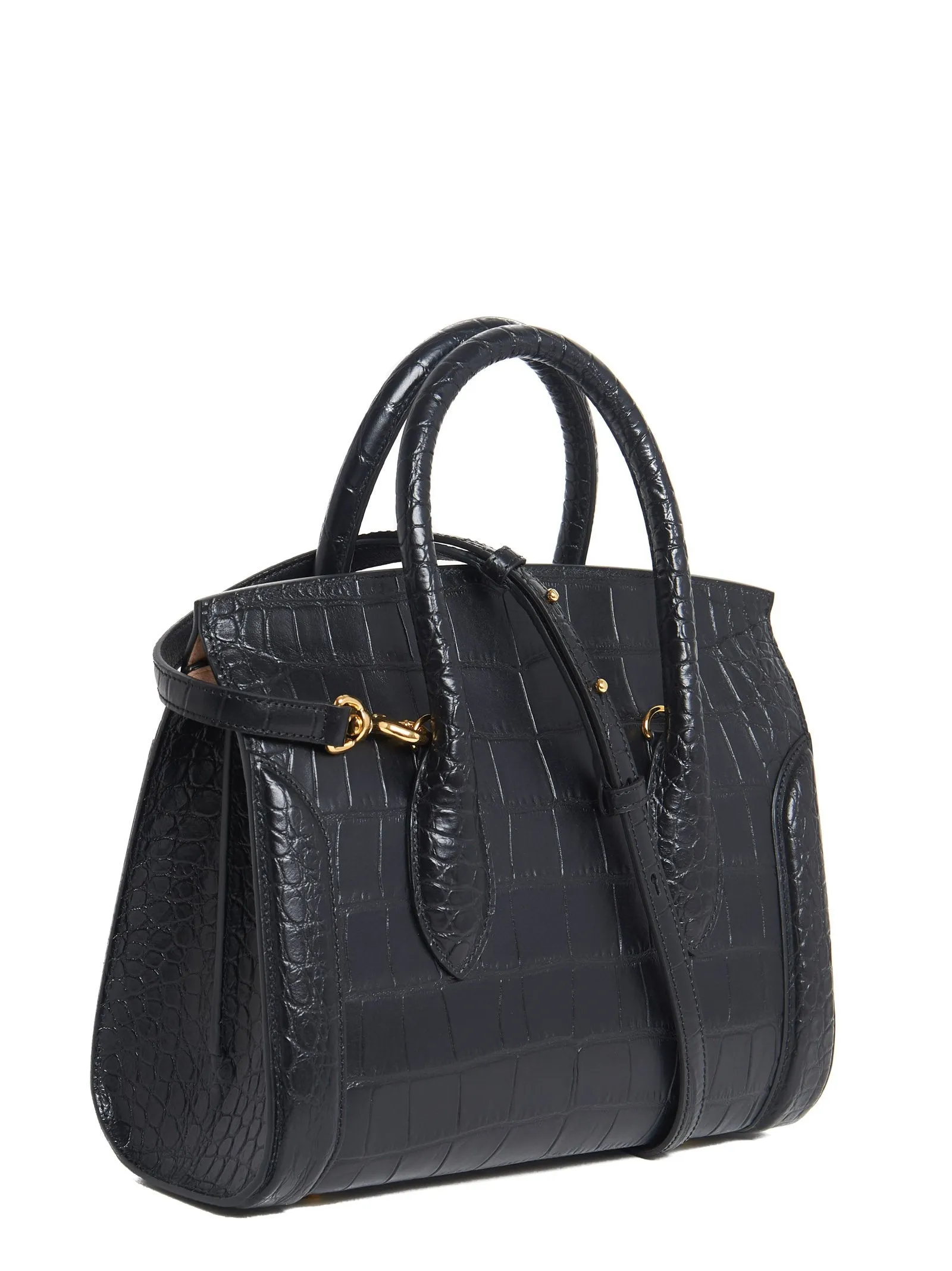 Alexander McQueen Croc Effect Tote Bag