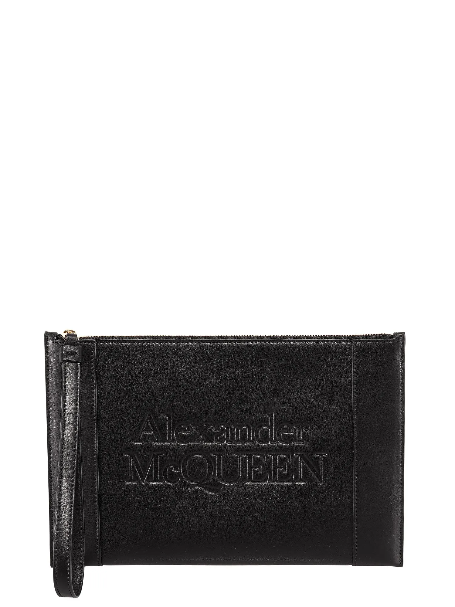 Alexander McQueen Logo Embossed Clutch Bag