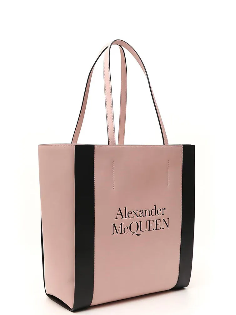 Alexander McQueen Logo Print Shopper Tote Bag