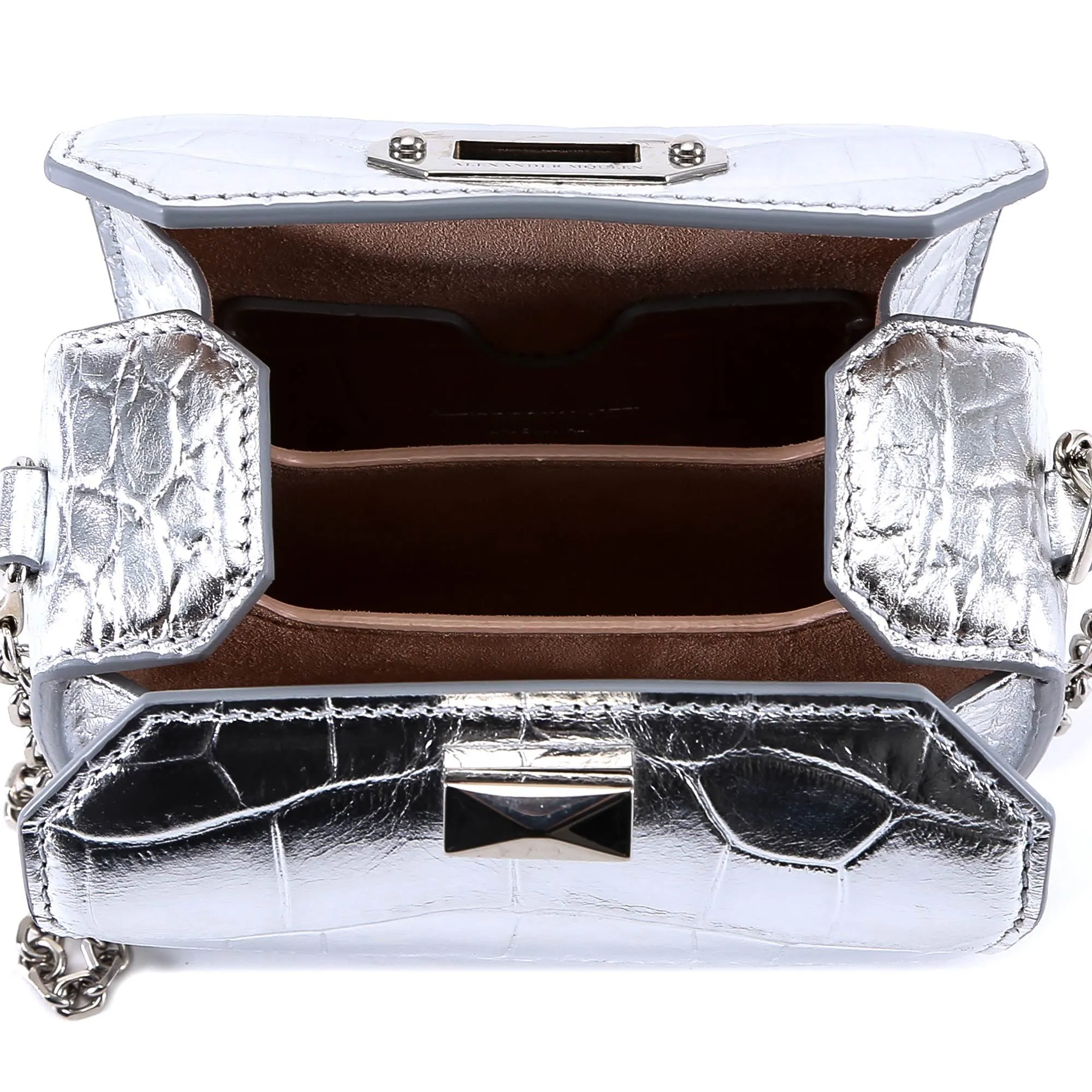 Alexander McQueen Metallic Nano Crossbody Bag