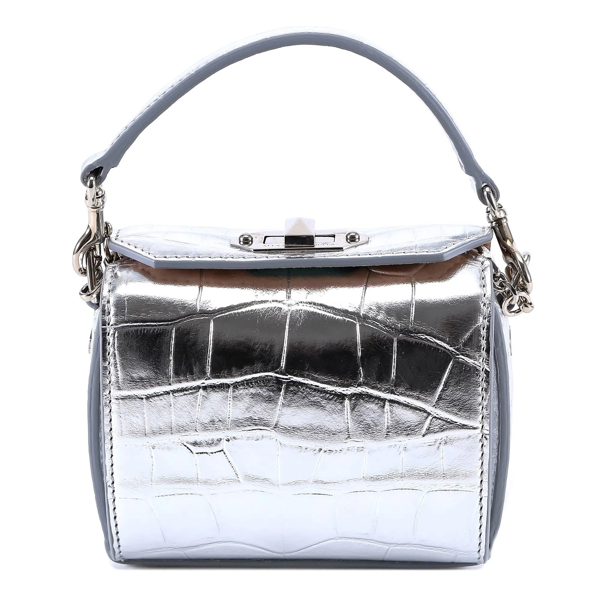 Alexander McQueen Metallic Nano Crossbody Bag