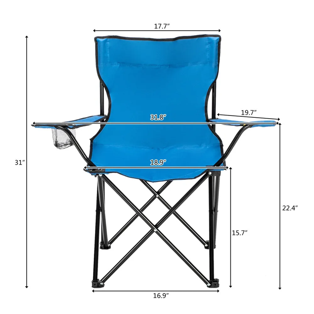 ALICIAN Camping Chair Small Simple Foldable Chair 80x50x50 Blue