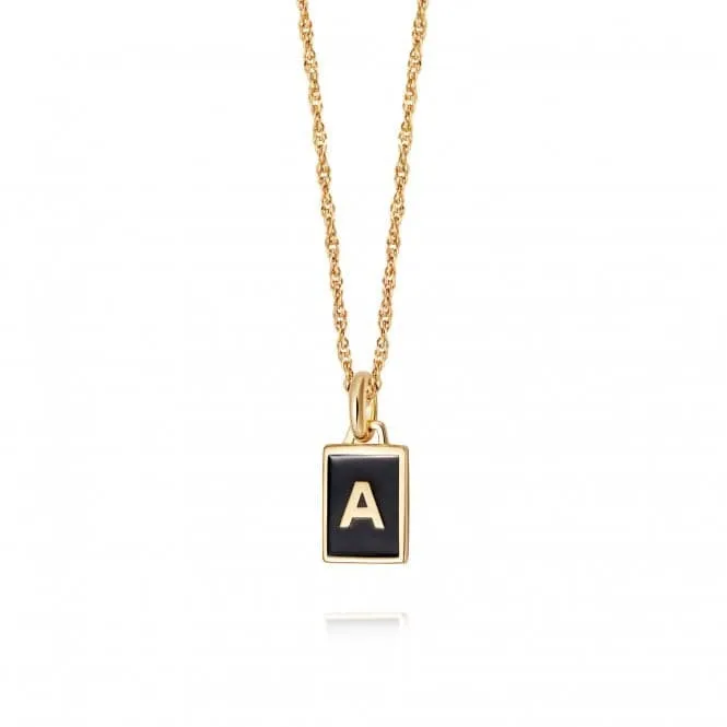 Alphabet Initial 18ct Gold Plated A Necklace BETA_GP