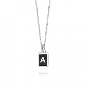 Alphabet Initial Recycled Sterling Silver A Necklace BETA_SLV