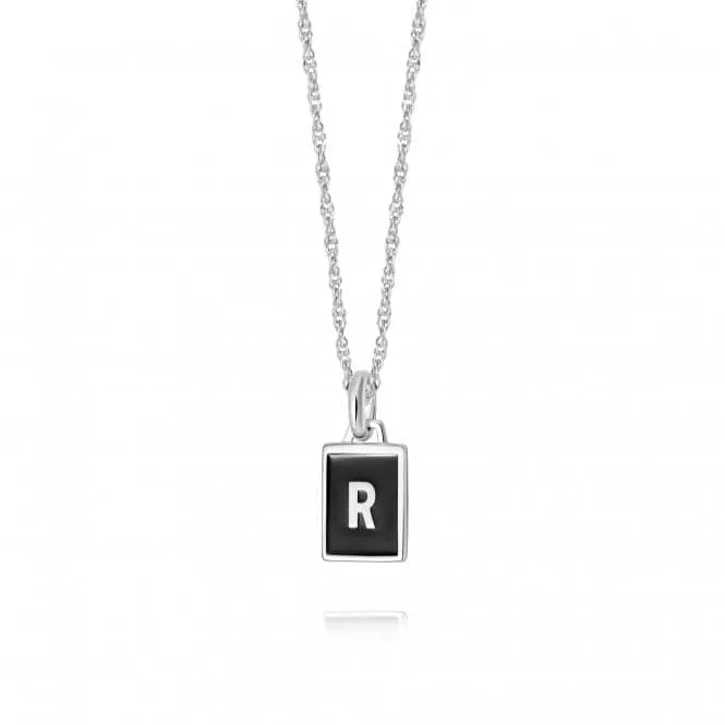 Alphabet Initial Recycled Sterling Silver R Necklace BETR_SLV