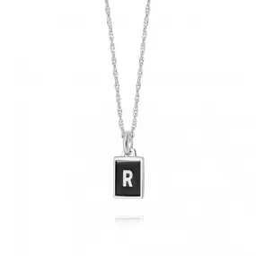 Alphabet Initial Recycled Sterling Silver R Necklace BETR_SLV