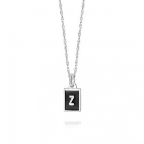 Alphabet Initial Recycled Sterling Silver Z Necklace BETZ_SLV