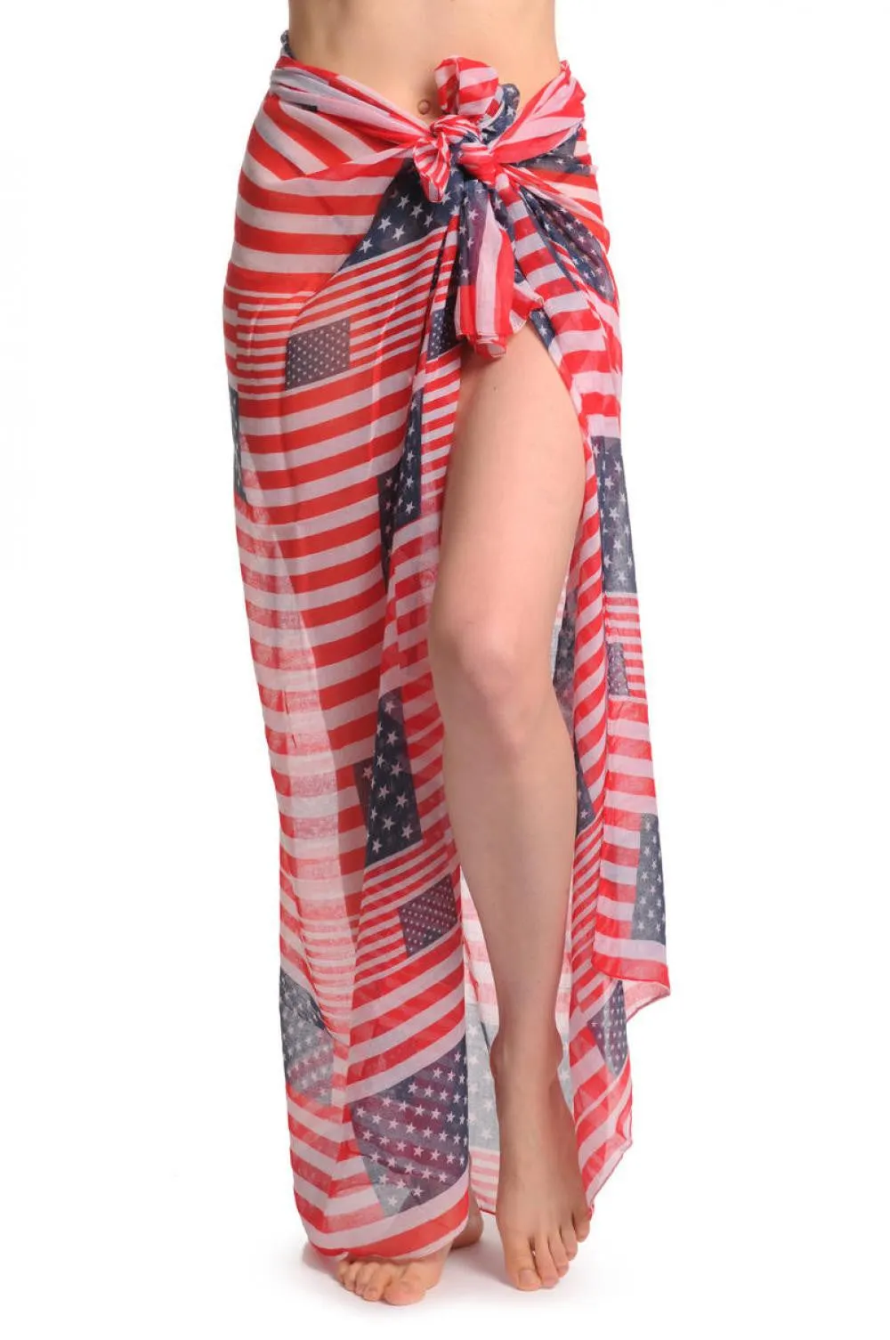 American Flag Square Unisex Scarf & Beach Sarong