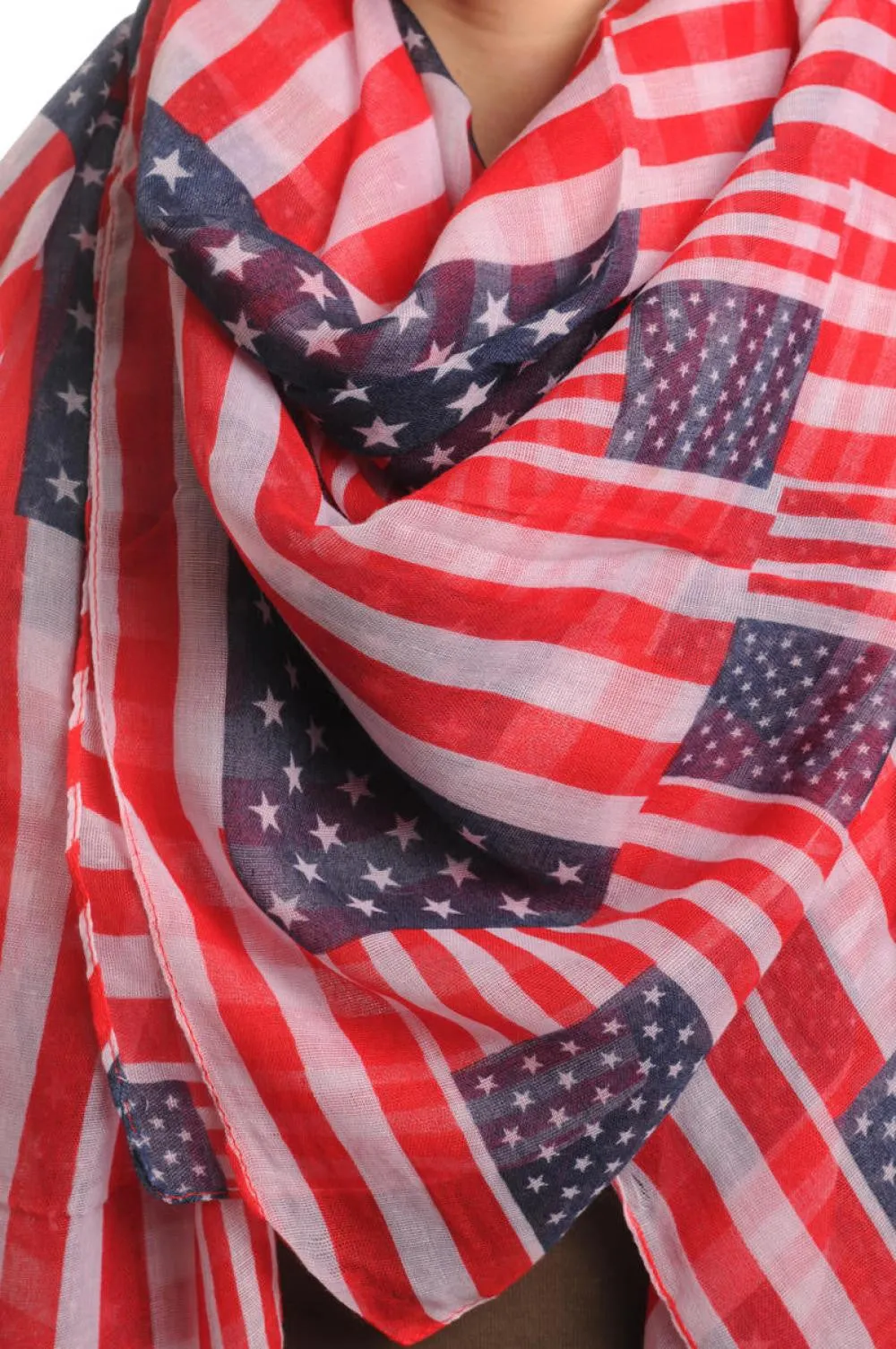 American Flag Square Unisex Scarf & Beach Sarong