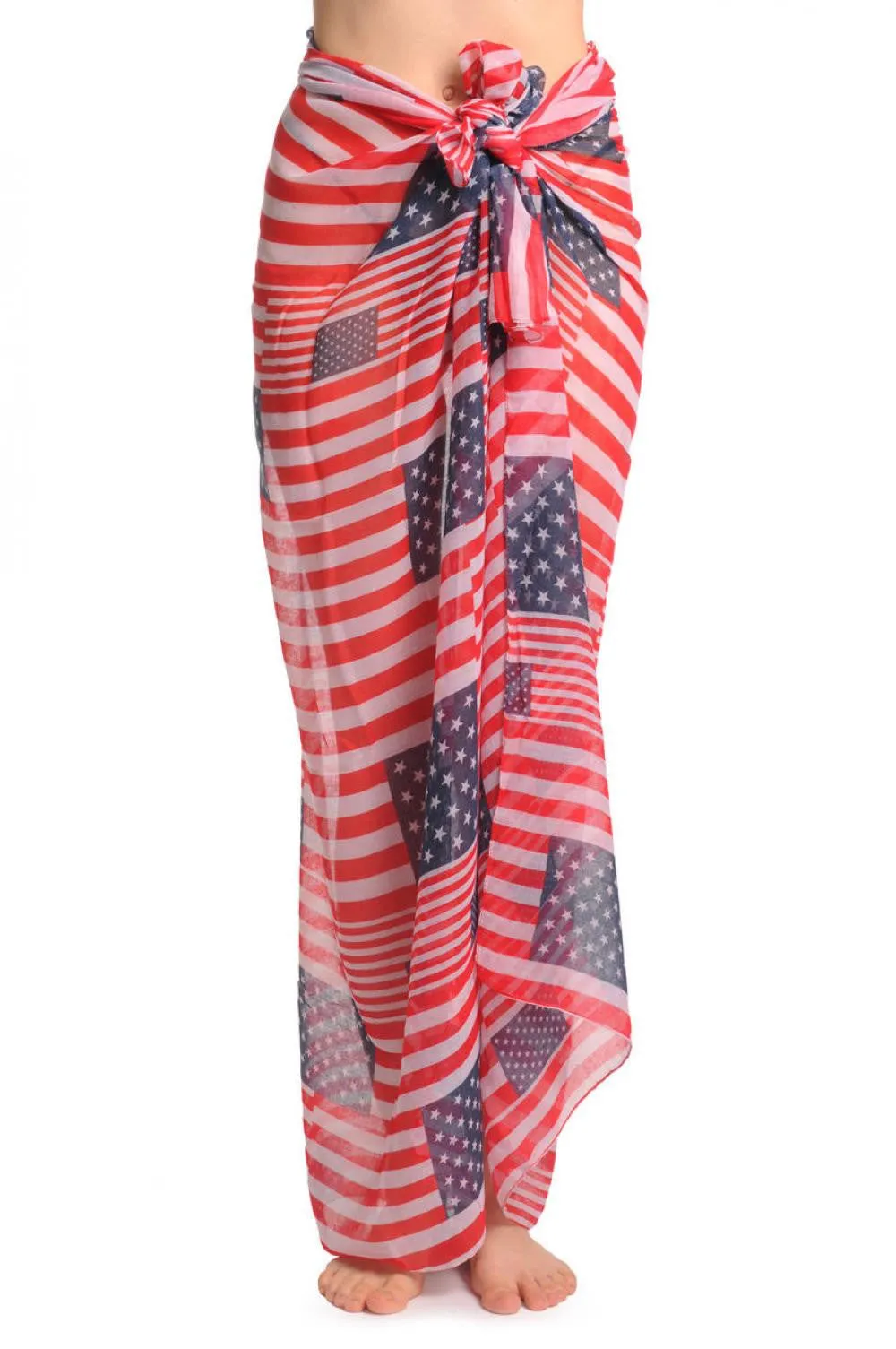 American Flag Square Unisex Scarf & Beach Sarong