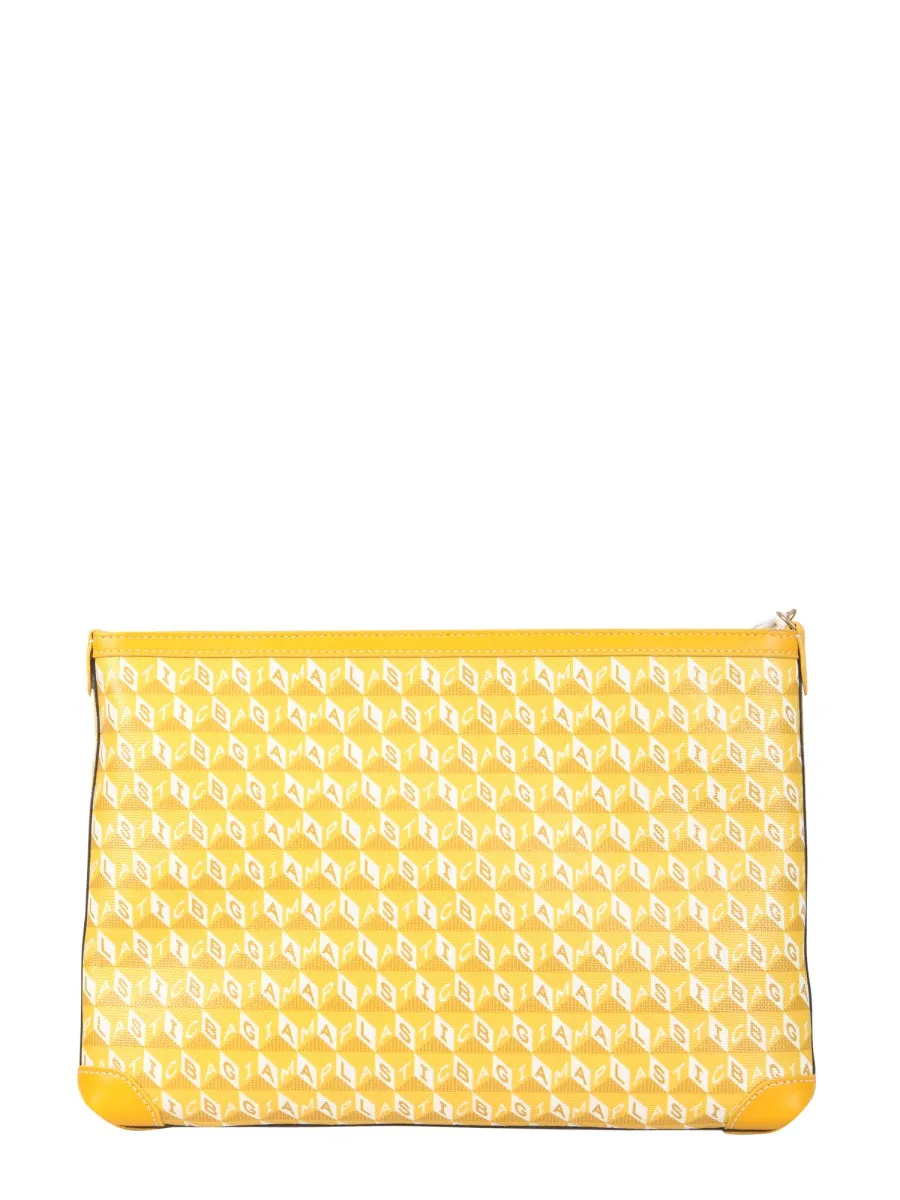 Anya Hindmarch Monogram Printed Zipped Clutch Bag