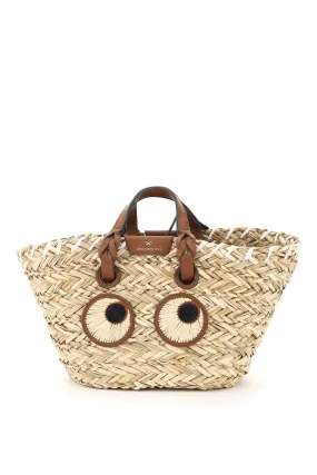 Anya Hindmarch Paper Eyes Interwoven Basket Bag