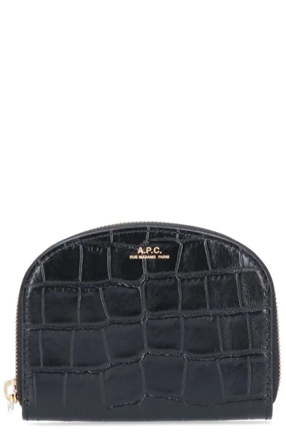 A.P.C. Logo Plaque Embossed Clutch Bag