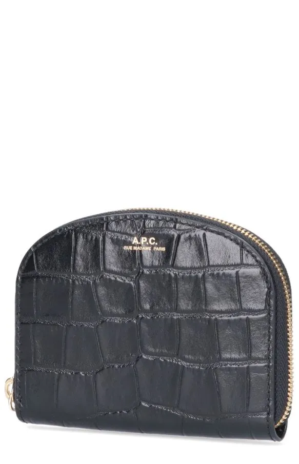 A.P.C. Logo Plaque Embossed Clutch Bag