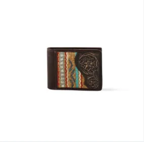 Ariat Bifold Tooled Rug Brown Wallet