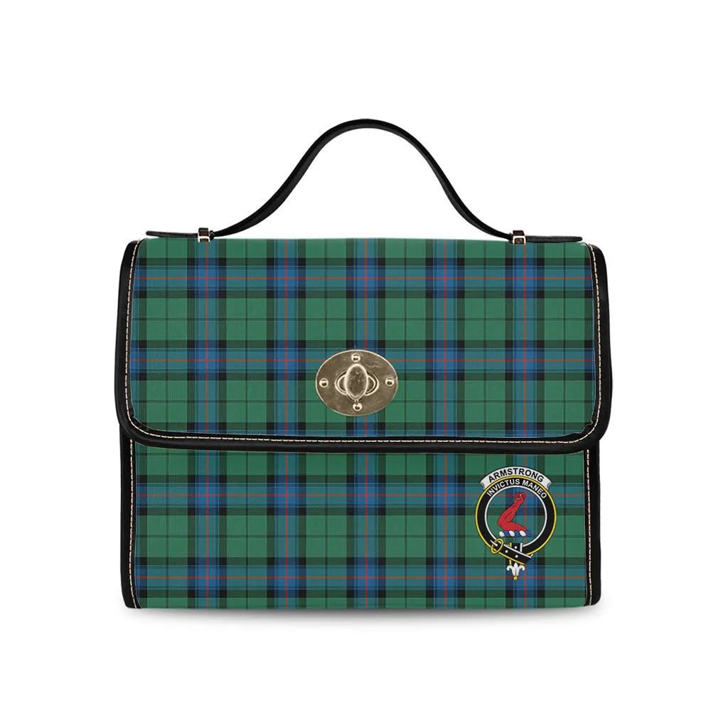 Armstrong Ancient Tartan Waterproof Canvas Bag with Family Crest