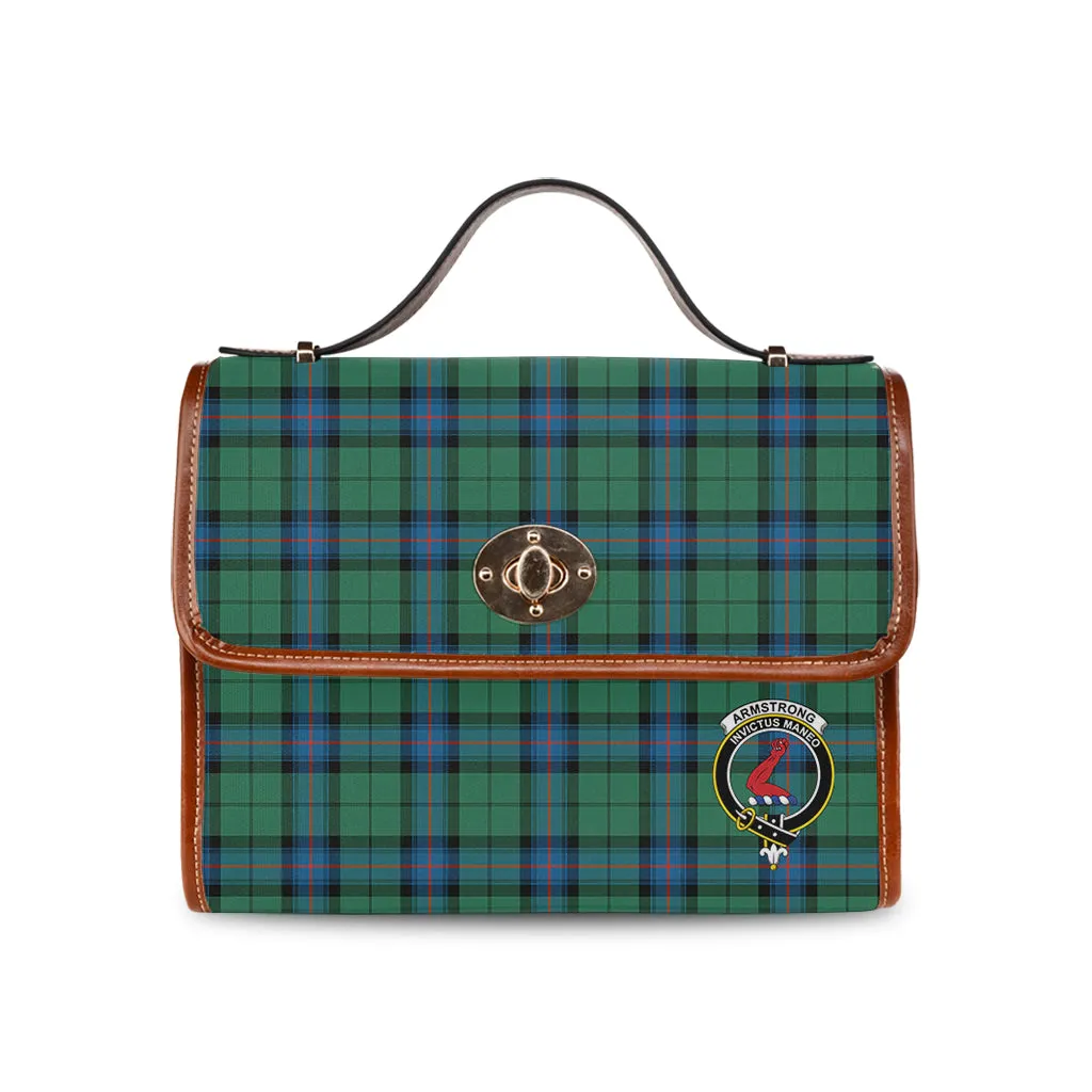 Armstrong Ancient Tartan Waterproof Canvas Bag with Family Crest