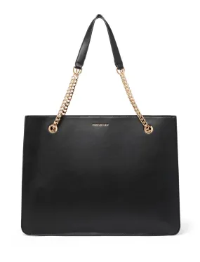 Aubrey Square Chain Handle Tote Bag