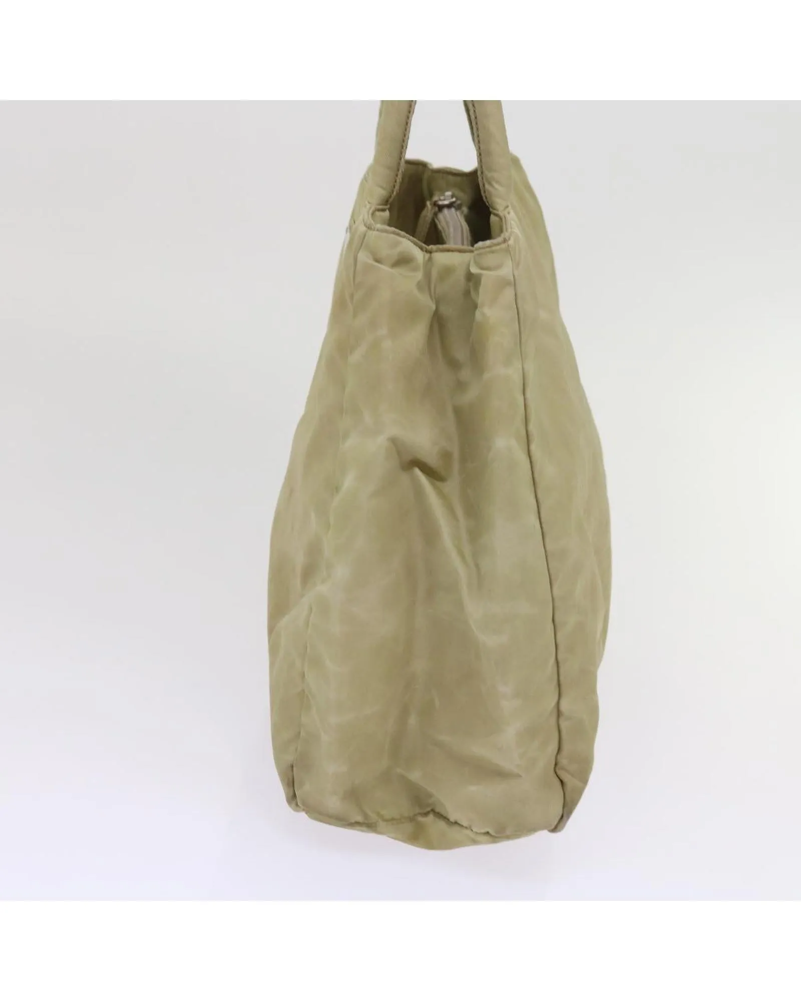 Beige Nylon Hand Bag by Italian Designer