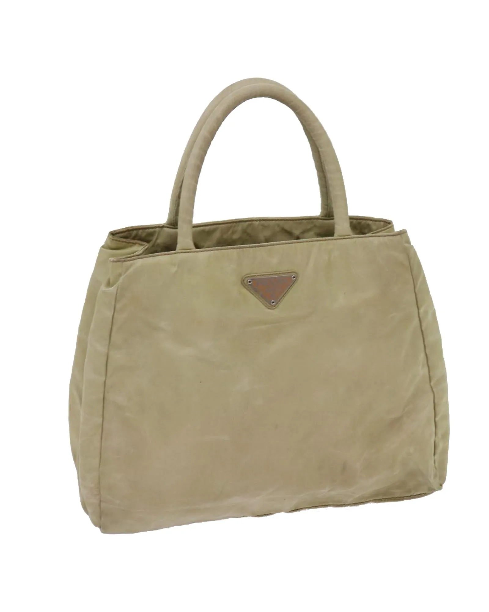 Beige Nylon Hand Bag by Italian Designer