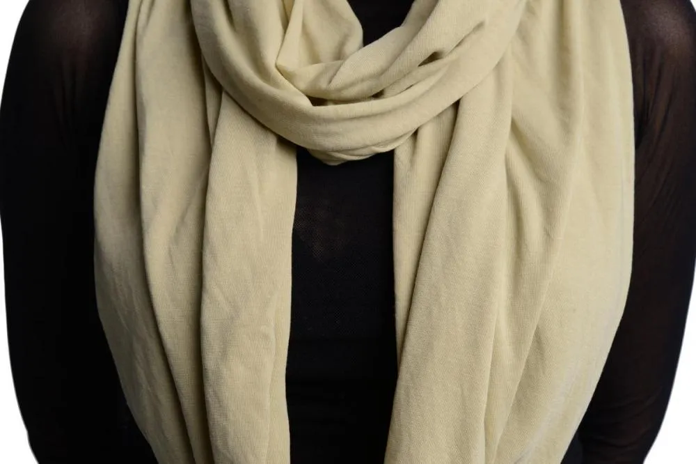 Beige Sand Soft Cotton Snood Scarf