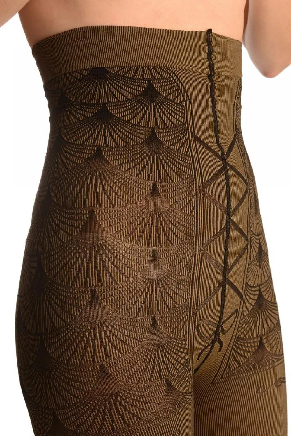 Beige With Strong Corset Shaping Tummy In Tights