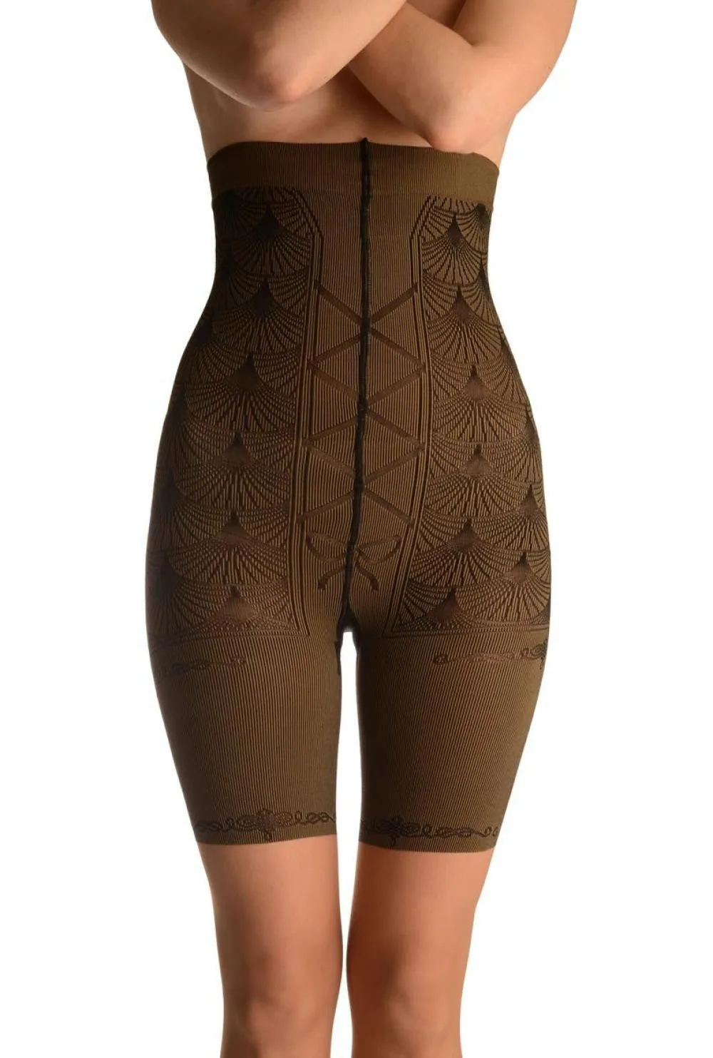 Beige With Strong Corset Shaping Tummy In Tights