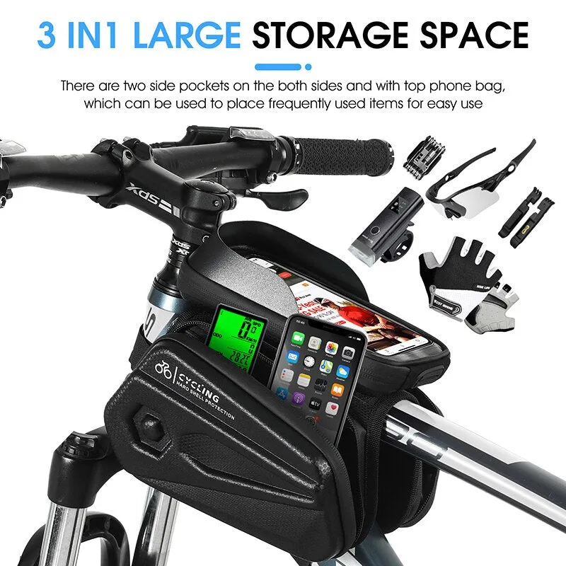 Bicycle Bag Front Frame MTB Bike Bag Cycling Accessories High Quality Waterproof Touch Screen Top Tube Phone Bag