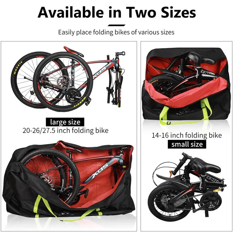 Bike Cover Storage Bag Fit for 14/16/20/26/27.5 inches 700C Folding Bike Portable Thicken Travel Carry Loading Bags