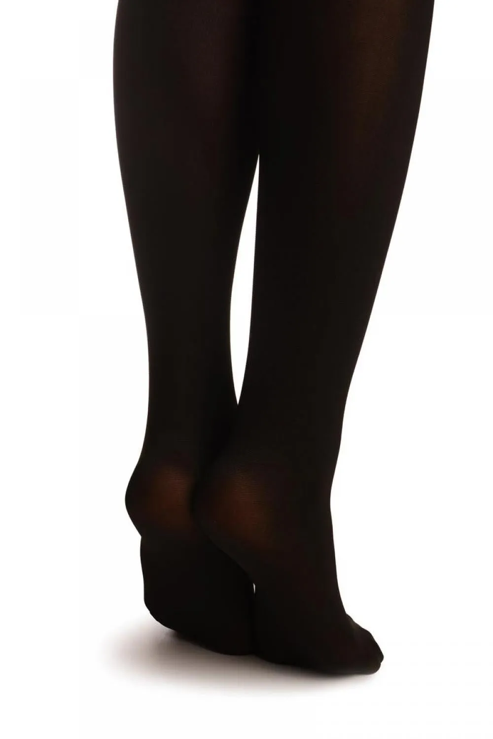 Black Faux Stockings With Large Crossbones Shaped Top