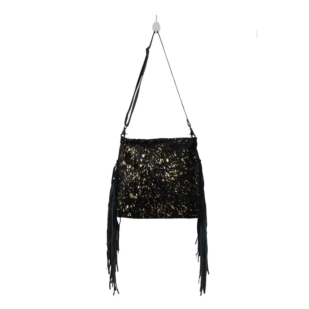 Black Shimmer Shoulder Bag