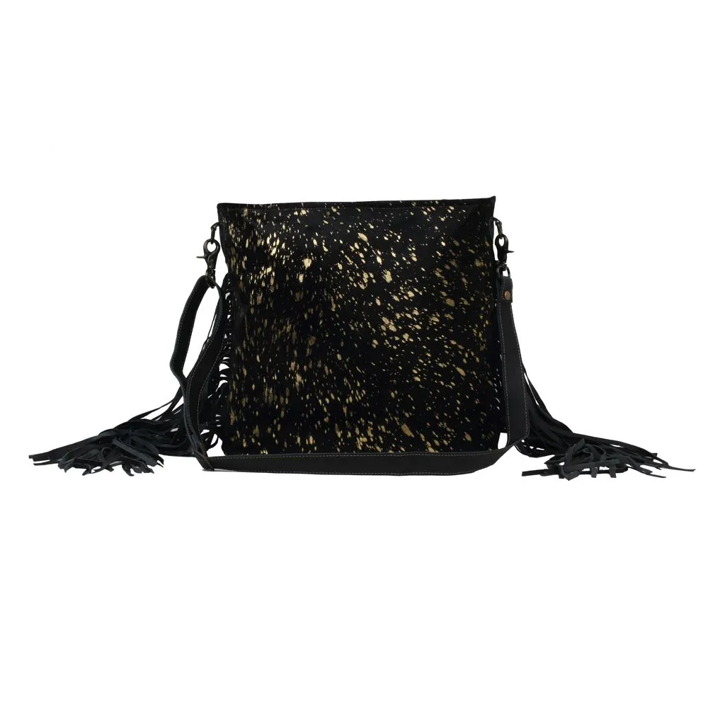 Black Shimmer Shoulder Bag