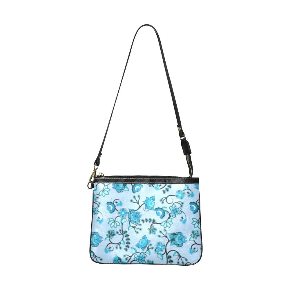 Blue Floral Amour Small Shoulder Bag