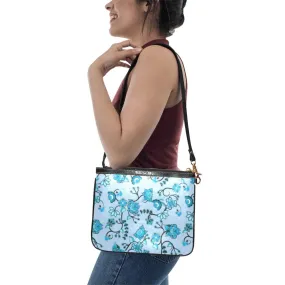 Blue Floral Amour Small Shoulder Bag