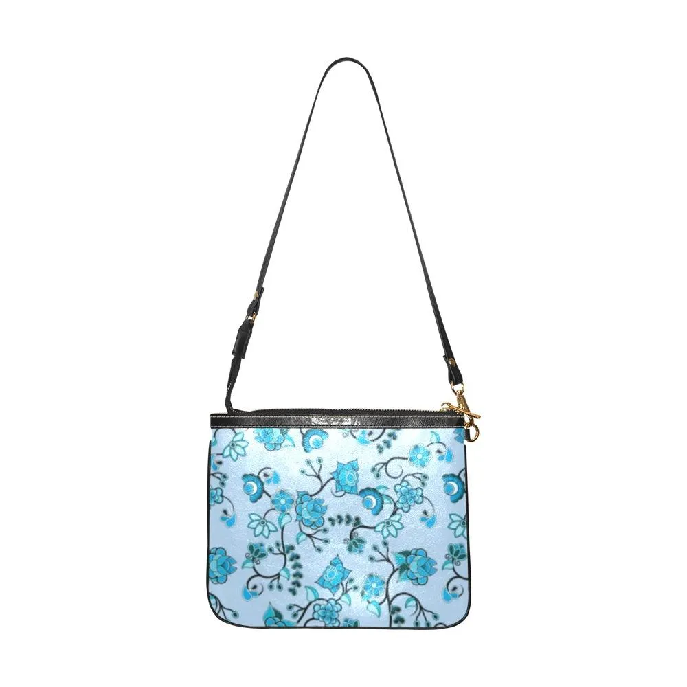 Blue Floral Amour Small Shoulder Bag